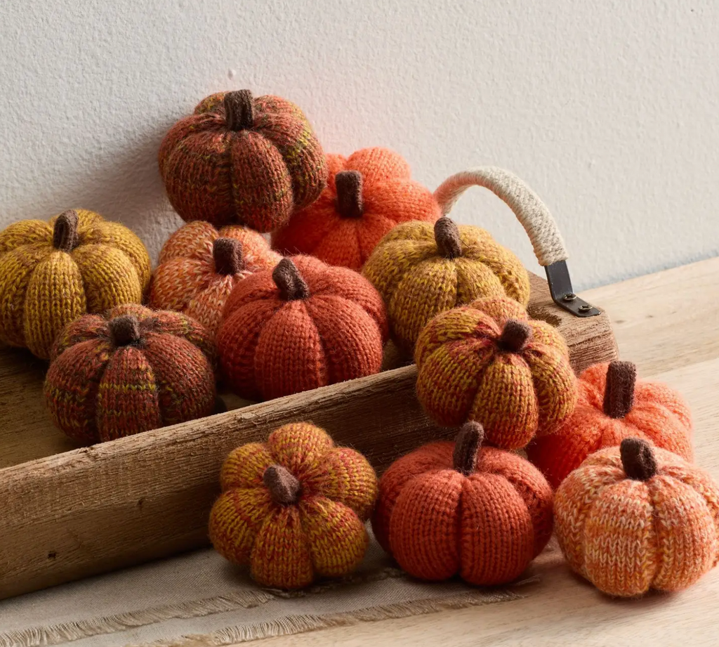 COZY KNIT MINI PUMPKIN - VARIEGATED YARN - ASSORTED COLORS