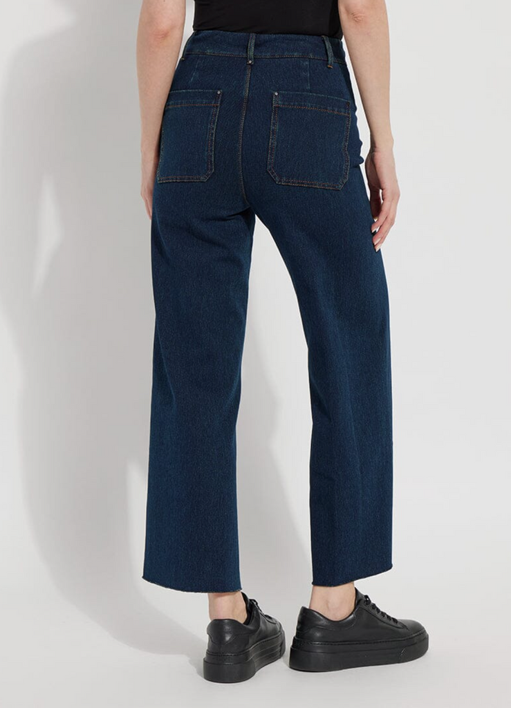 LYSSE' ERIN HI WAIST WIDE LEG DENIM - INDIGO BLUE