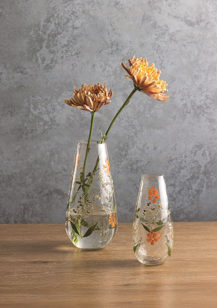 PRESSED FLOWER VASE - 2 SIZES - IN STORE PICK UP ONLY!
