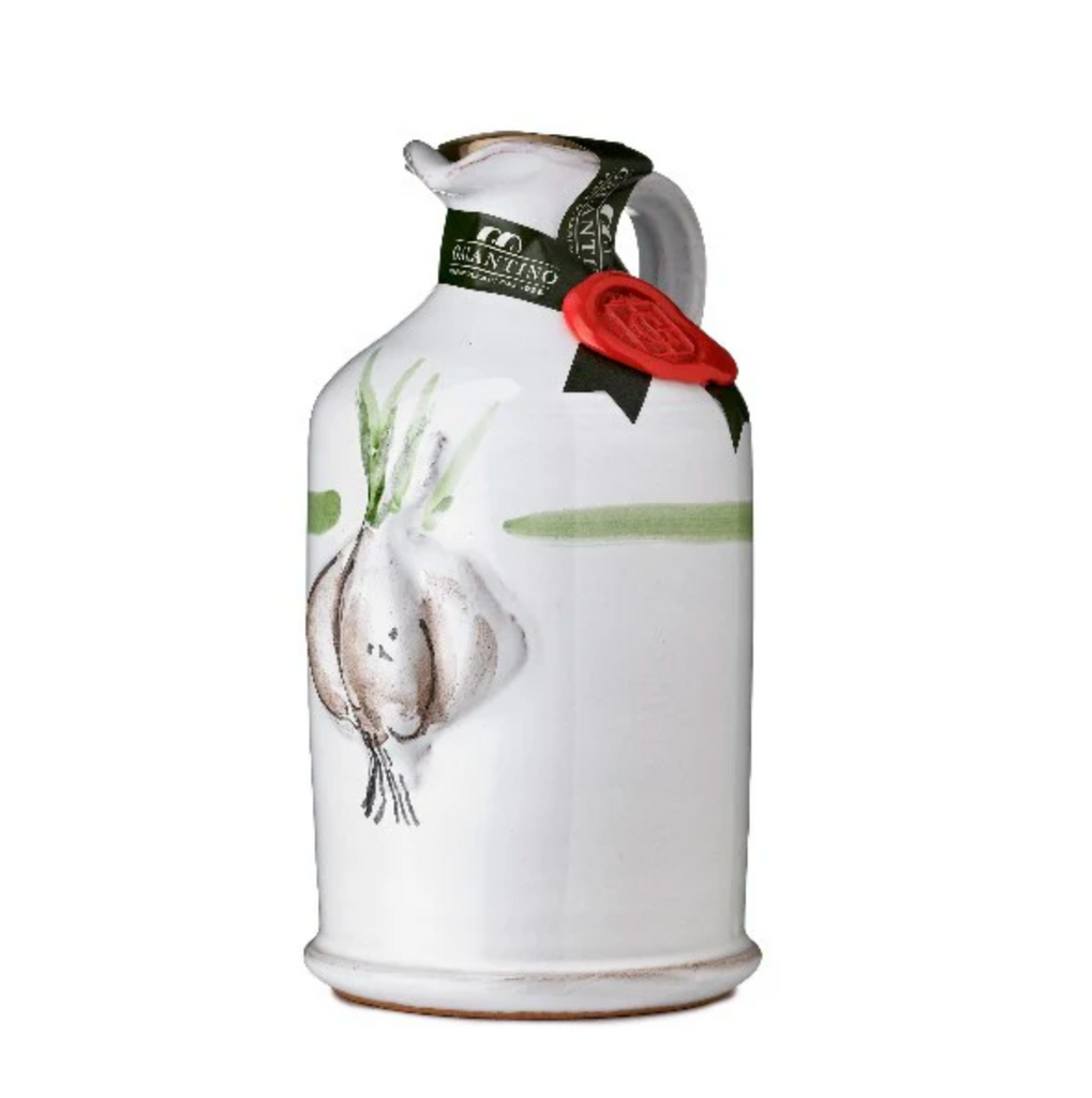 GARLIC EXTRA VIRGIN OLIVE OIL IN CERAMIC BOTTLE - IN STORE PICK UP ONLY!