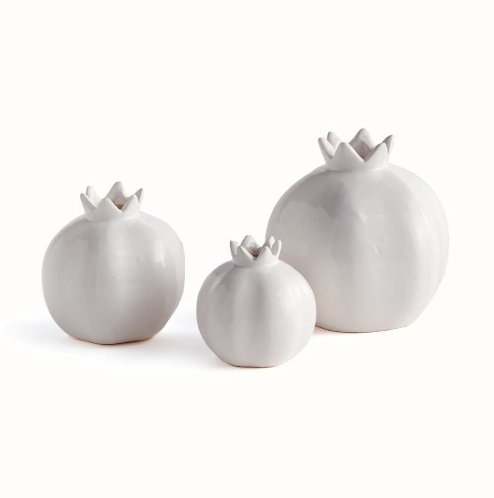 POMONA BUD VASES - WHITE - 3 SIZES - IN STORE PICK UP ONLY!