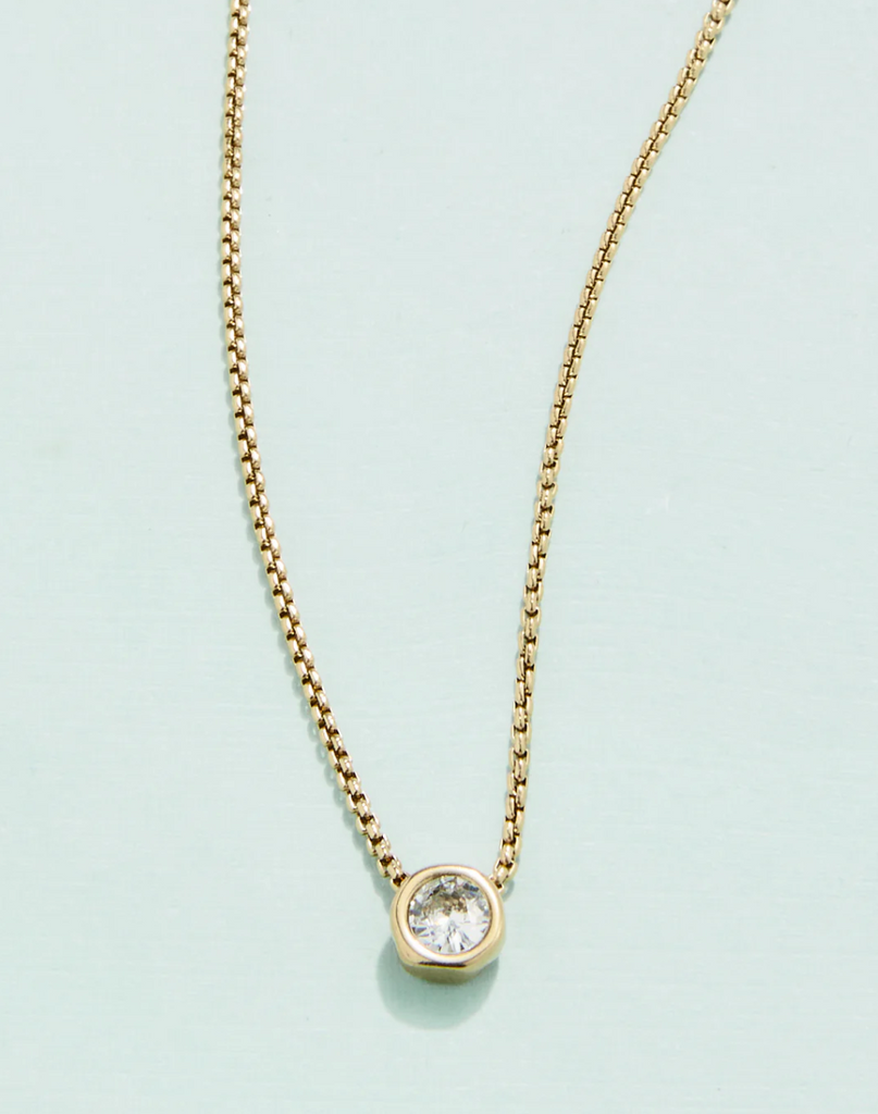 LITTLE LIGHTHOUSE NECKLACE 17" CZ