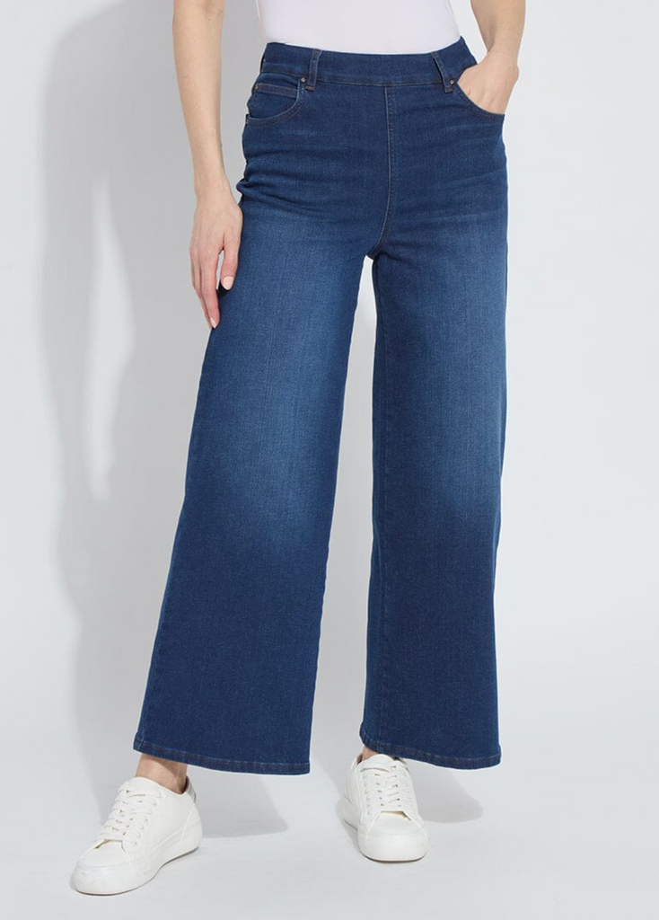 LYSSE' SYLVIE WIDE LEG PREMIUM DENIM - INDIGO BLACK