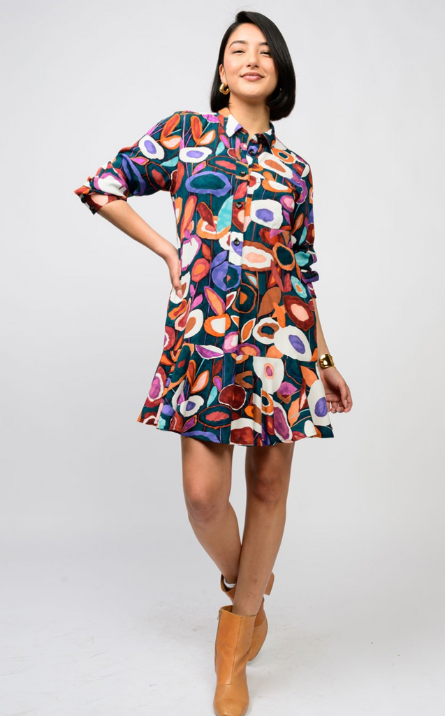 FALL BLOOMS DRESS - HUNTER