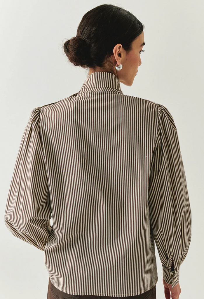 INDIGO BLOUSE - BROWN/BONE