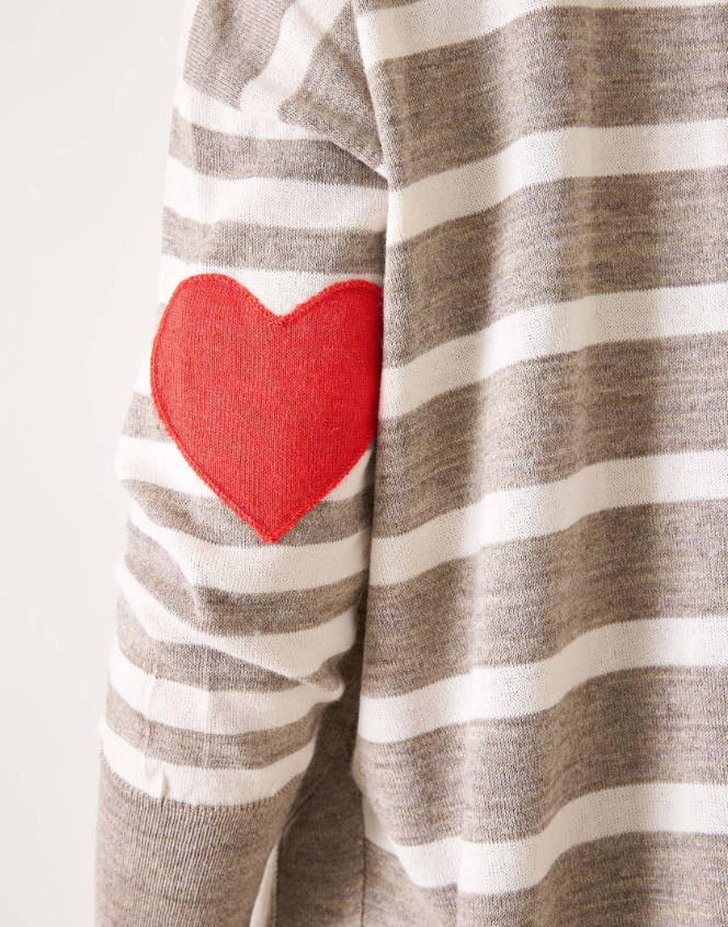 AMOUR SWEATER - DRIFTWOOD/WHITE