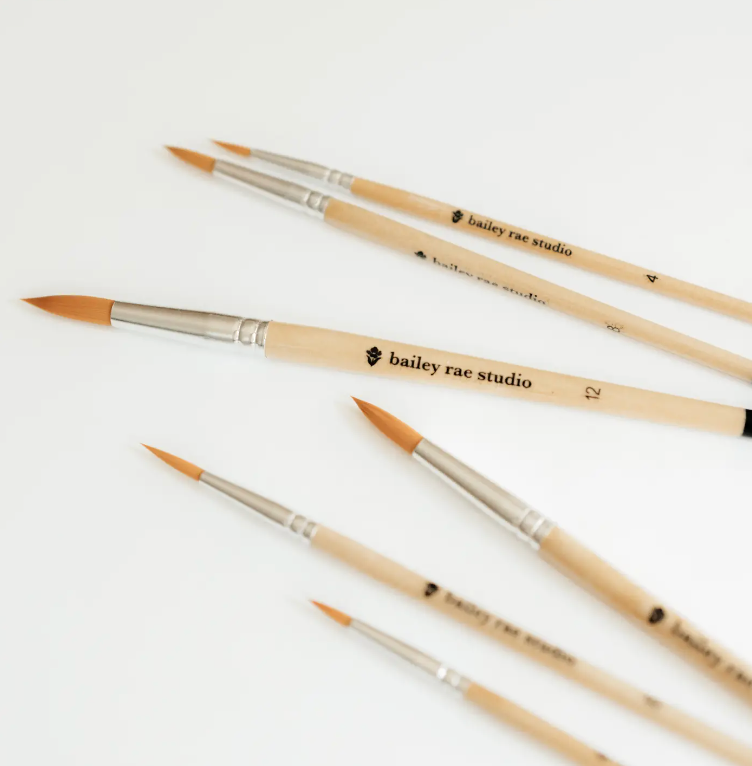 ROUND TIP WATERCOLOR BRUSH SET OF 6