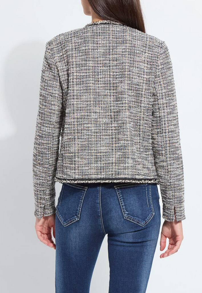 LYSEE' CHARLOTTE COLLARLESS ST TWEED JACKET - MULTI COLOR