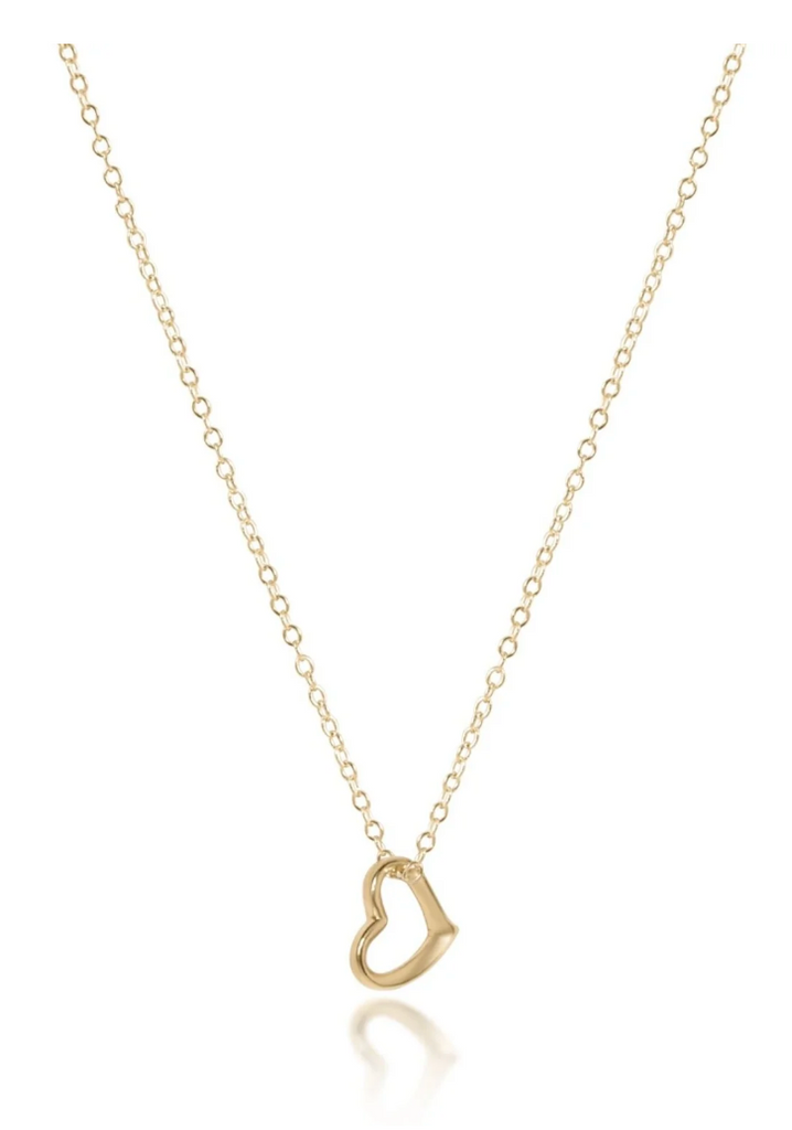 E NEWTON 16" NECKLACE GOLD - LOVE SMALL GOLD CHARM