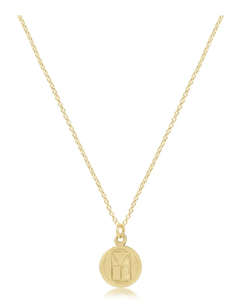 E NEWTON 16" NECKLACE GOLD - BE YOU SMALL GOLD WORD DISC