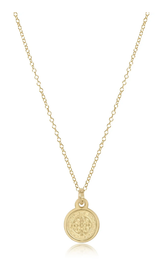 E NEWTON 16" NECKLACE GOLD - BLESSING SMALL GOLD DISC