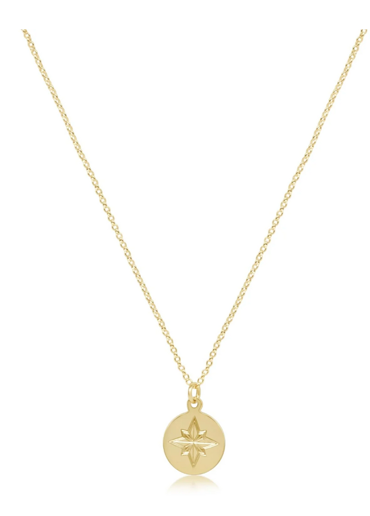 E NEWTON 16'NECKLACE GOLD - DIRECTION GOLD DISC