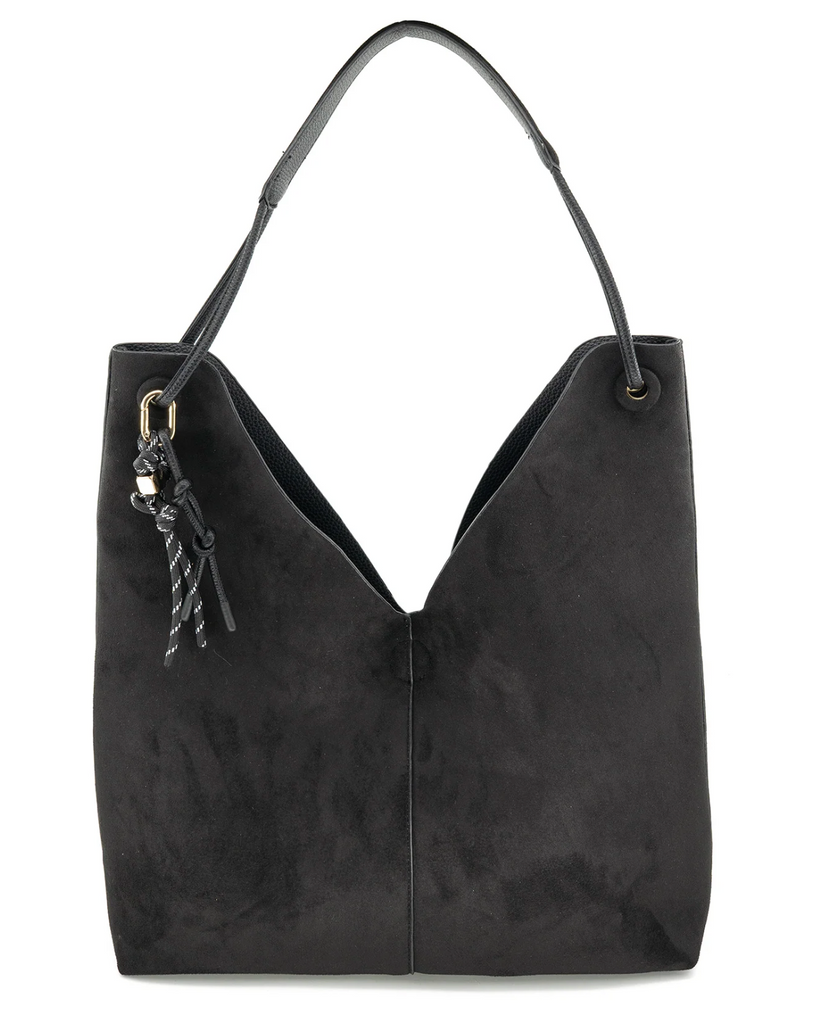 LARGE HOBO BAG - BLACK