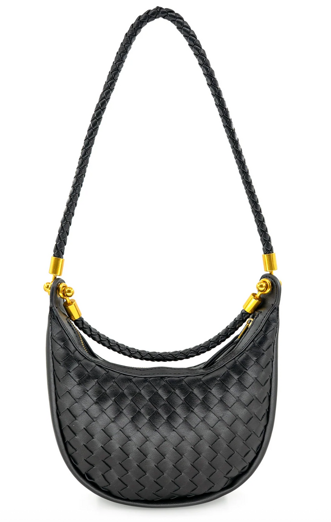SMALL WOVEN HOBO BAG - 3 COLORS