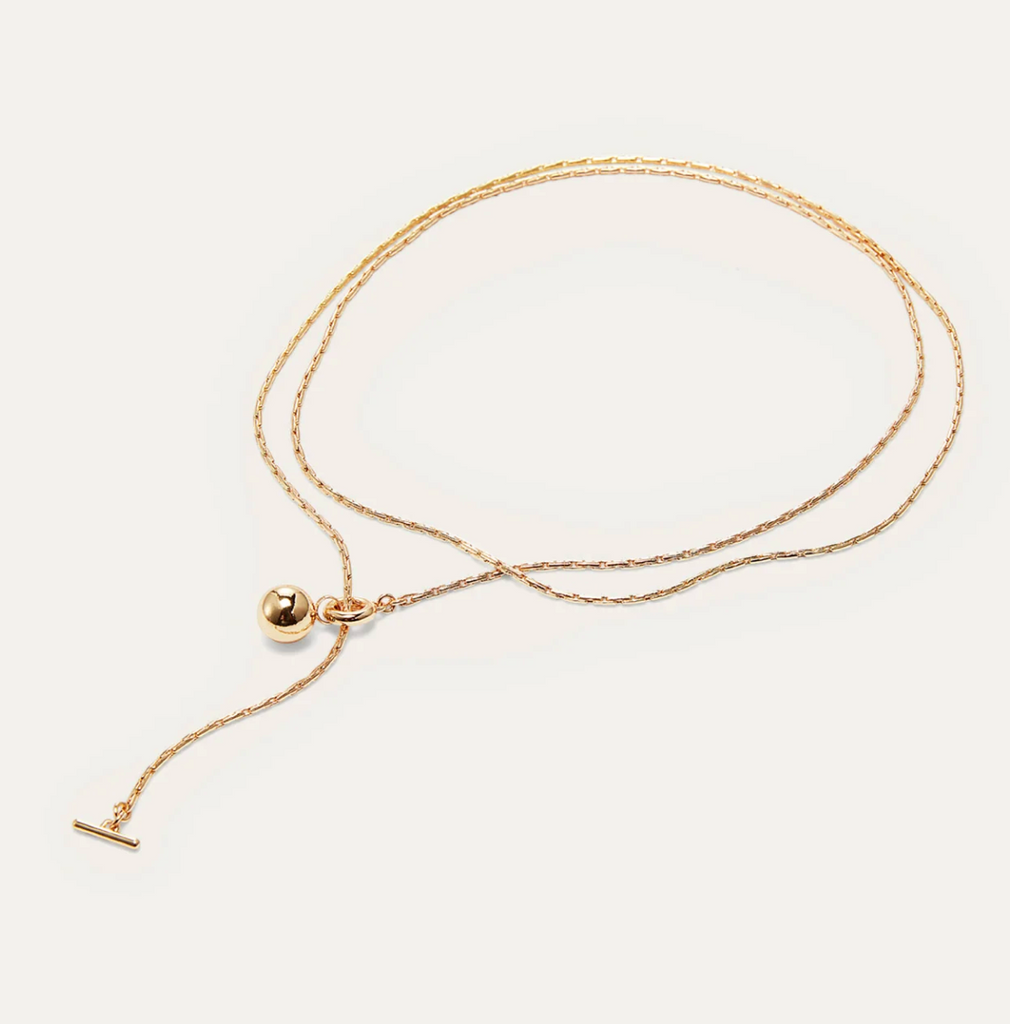CONSTANCE WRAP CHAIN NECKLACE - GOLD