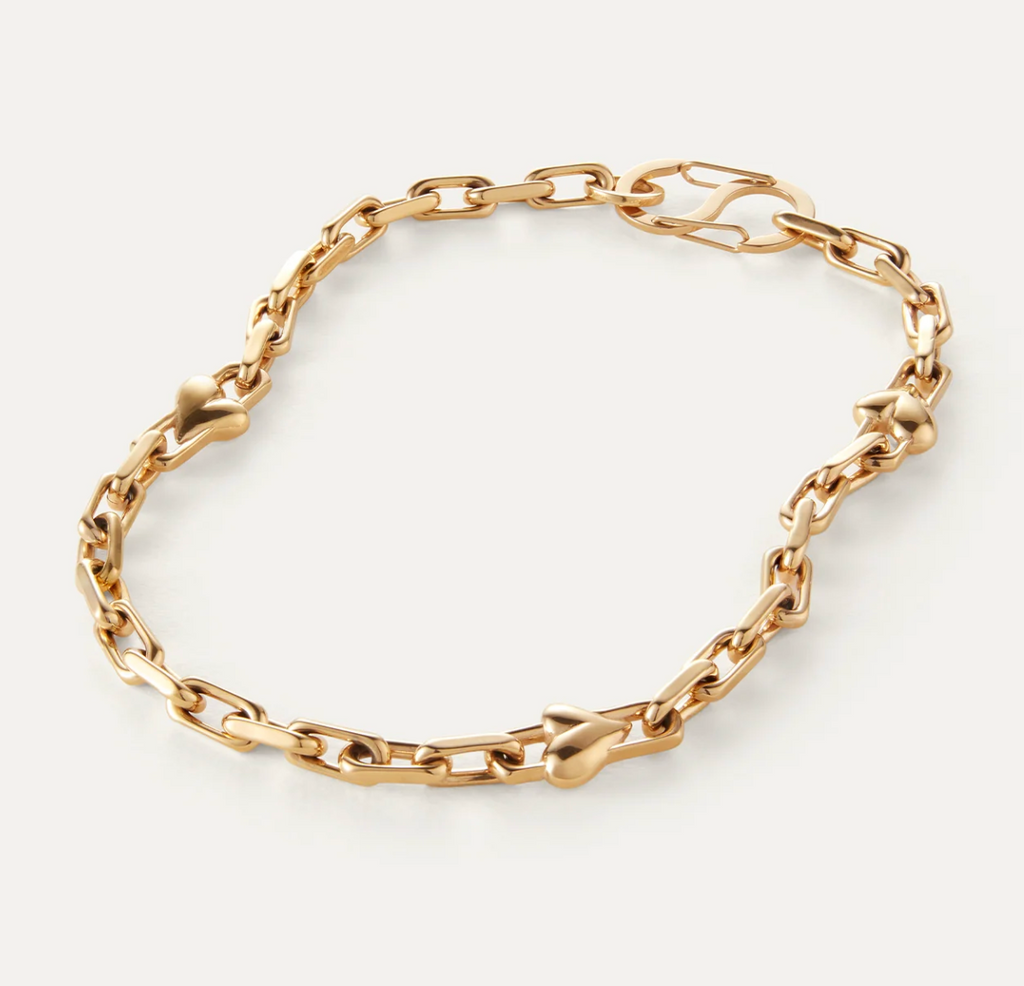 ART HEART CHAIN NECKLACE - GOLD