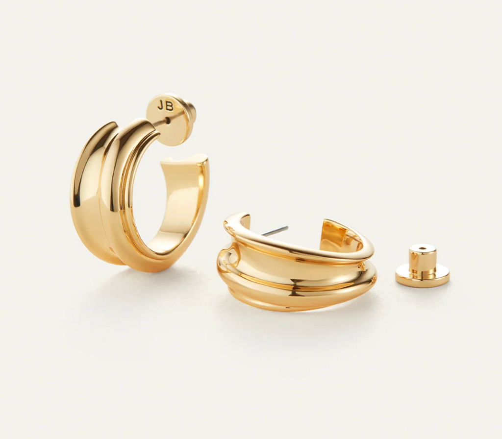 LENNON HOOP EARRINGS - GOLD AND SILVER