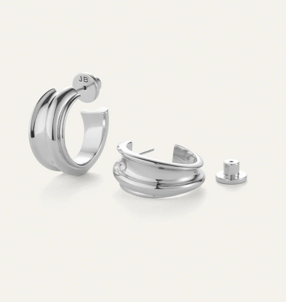 LENNON HOOP EARRINGS - GOLD AND SILVER