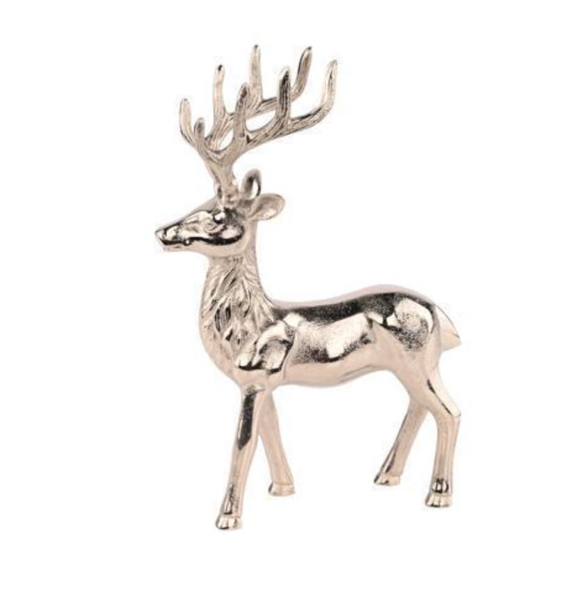 ALUMINUM REINDEER SILVER - 2 SIZES - IN STORE PICK UP ONLY