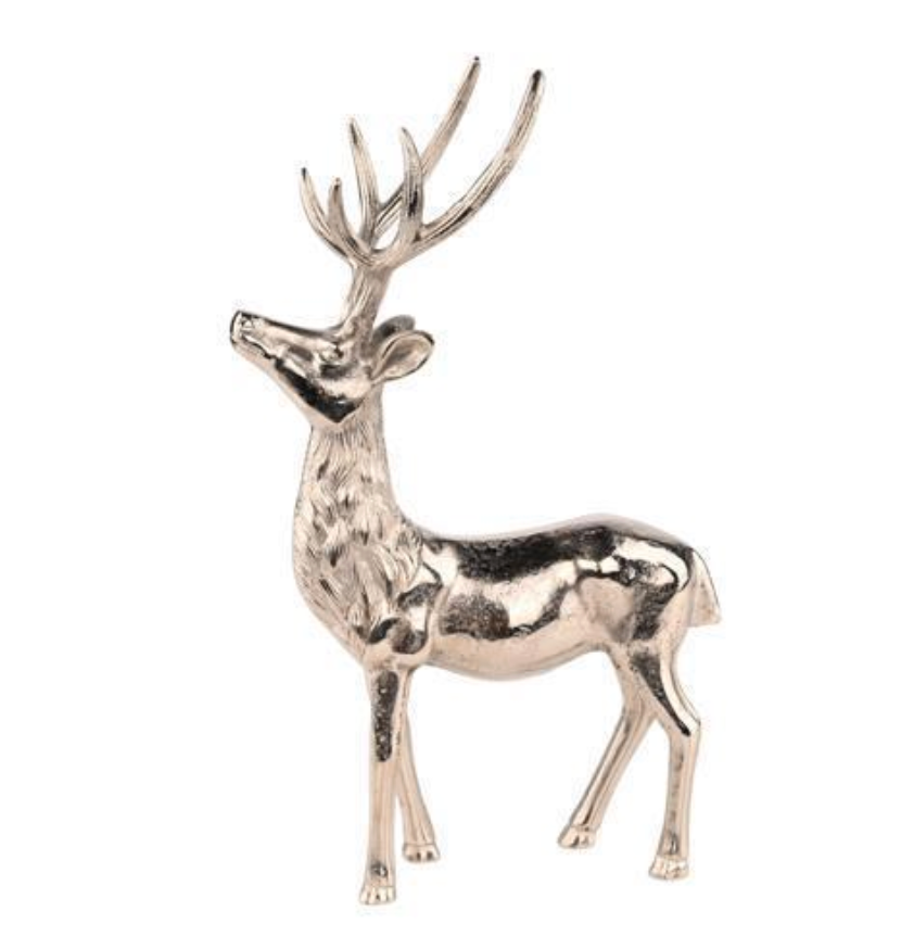 ALUMINUM REINDEER SILVER - 2 SIZES - IN STORE PICK UP ONLY