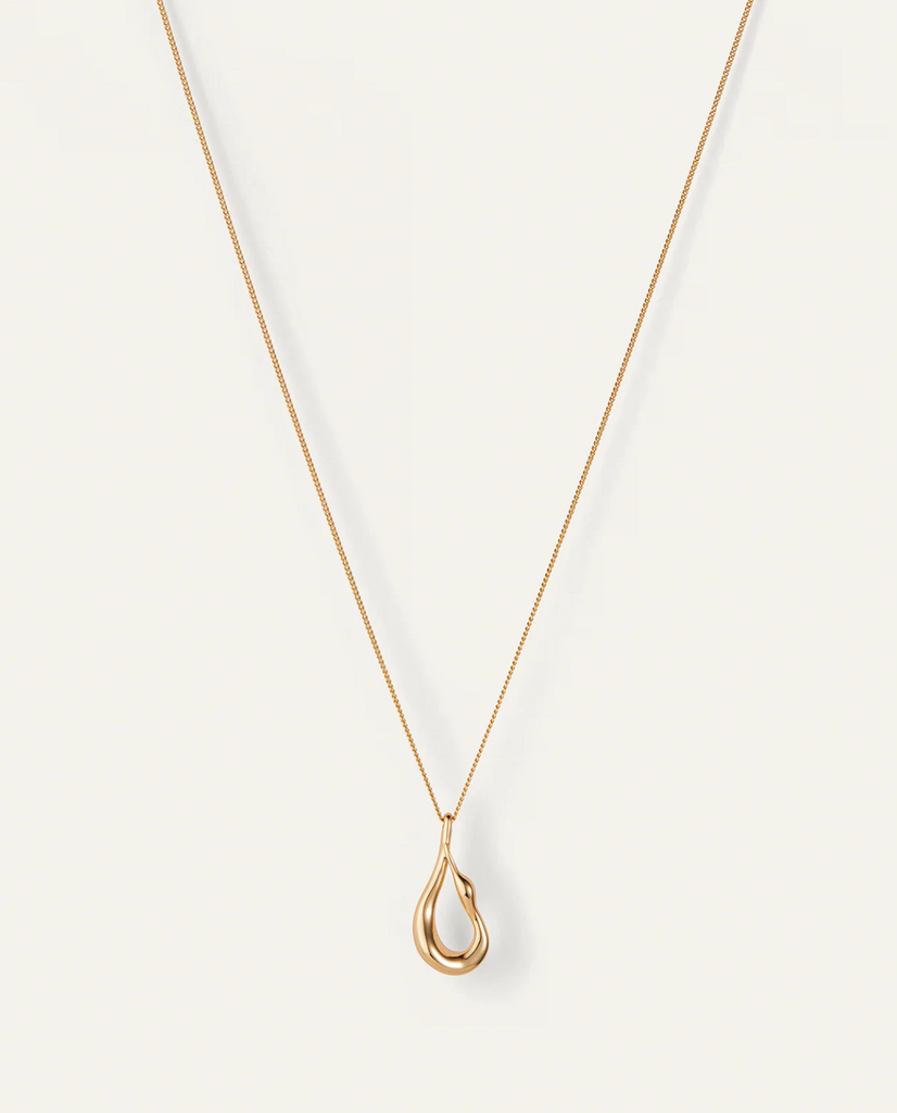 MINI EGRET PENDANT NECKLACE - GOLD OR SILVER