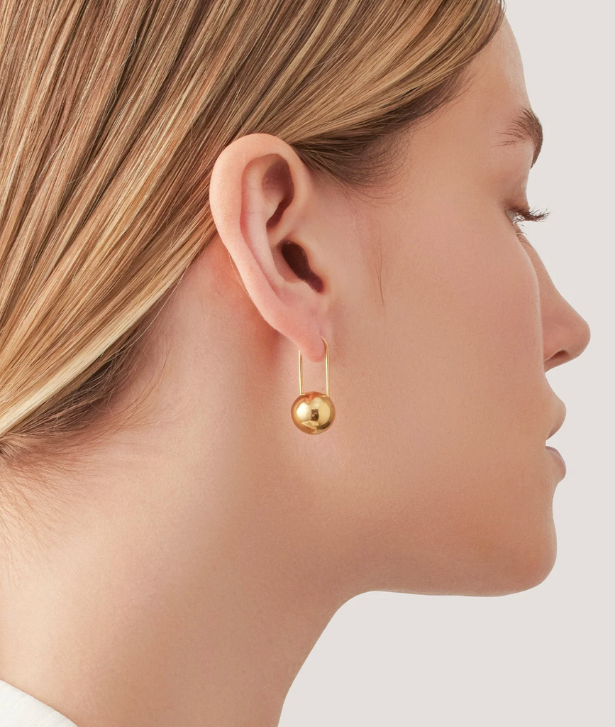 CELESTE BALL DROP EARRINGS - GOLD AND SILVER