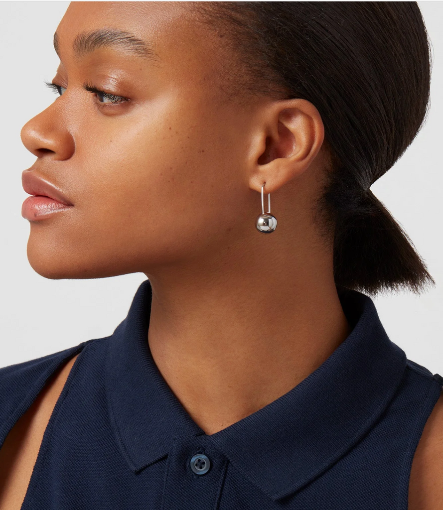 CELESTE BALL DROP EARRINGS - GOLD AND SILVER