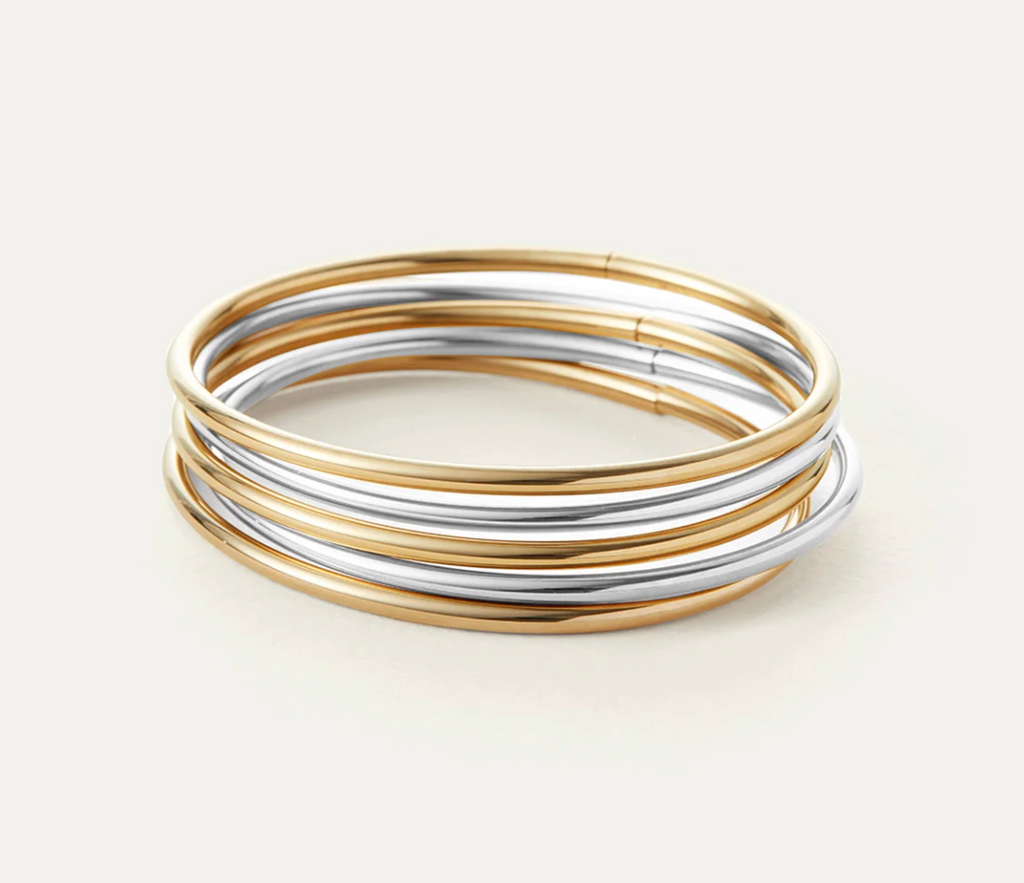 DANE BANGLE SET OF 5 - TWO TONED