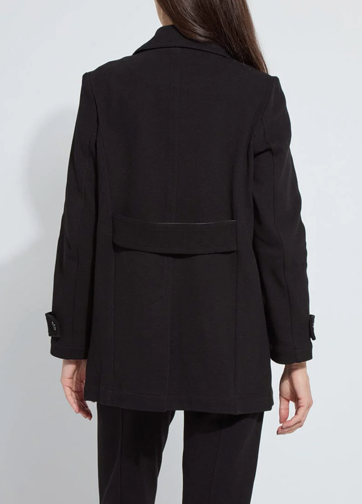 LYSSE ALMA CAVALRY PEACOAT - BLACK