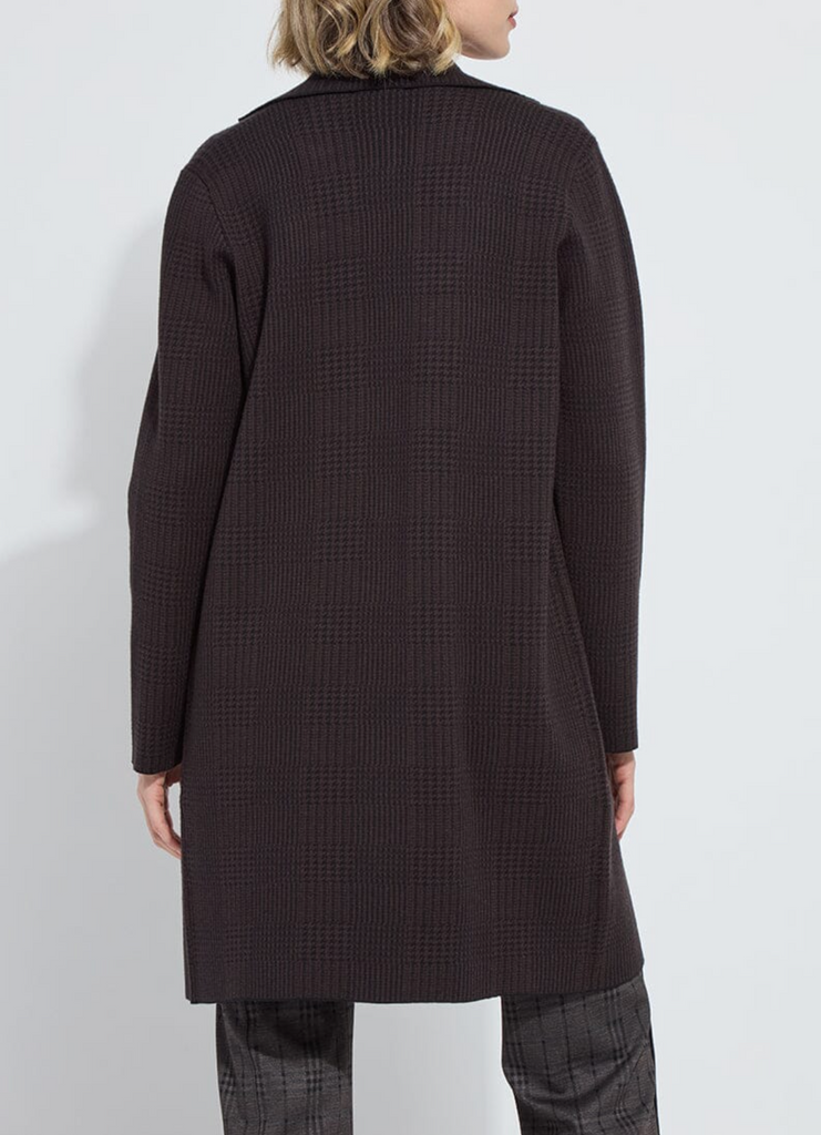 LYSSE LINA SWEATER CAR COAT - DOUBLE ESPRESSO