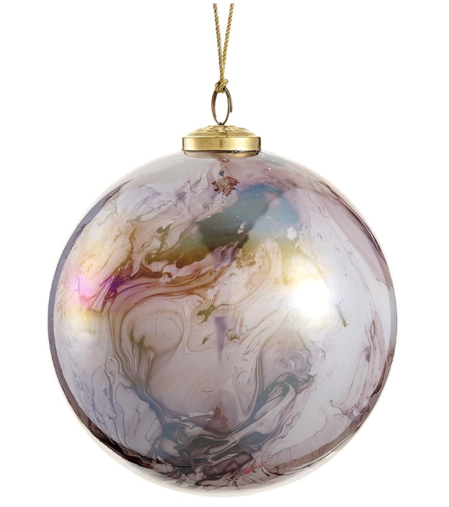 6" GLASS BALL ORNAMENT