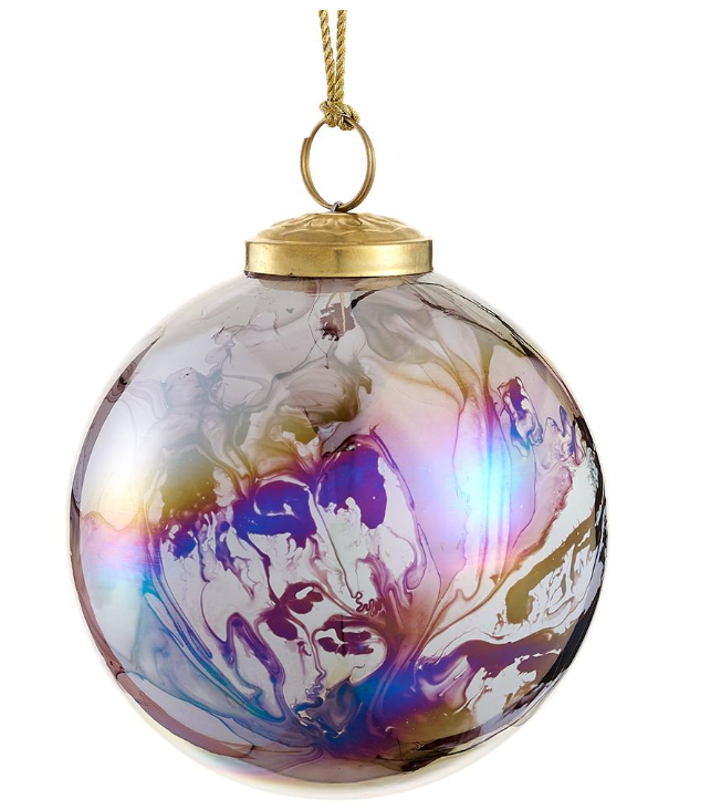 4" GLASS BALL ORNAMENT
