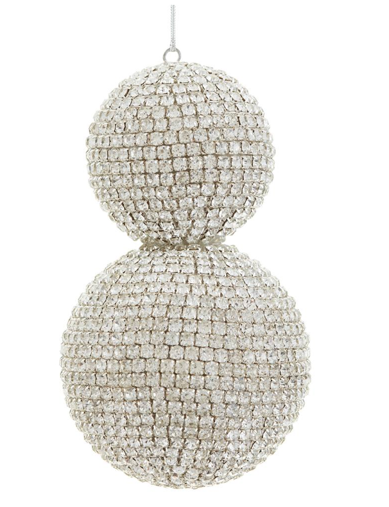 7.5" DIAMOND DOUBLE BALL ORNAMENT