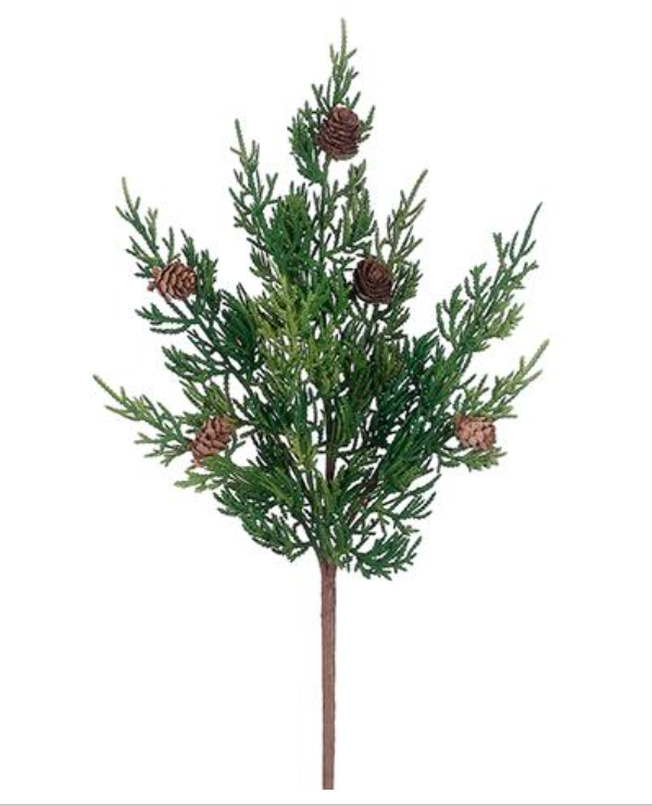 18" CEDAR WITH PINE CONE PICK - IN STORE PICK UP ONLY