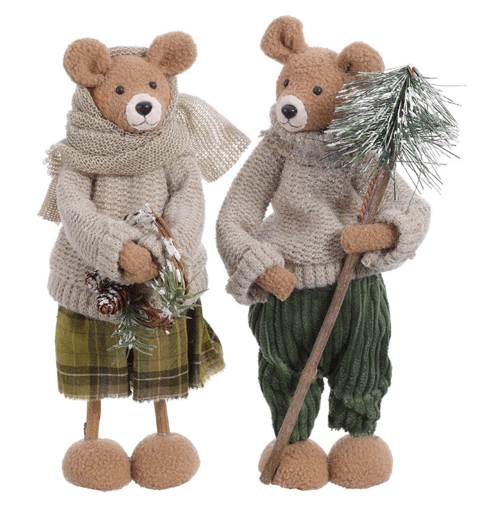 8" HOLIDAY BEAR COUPLE