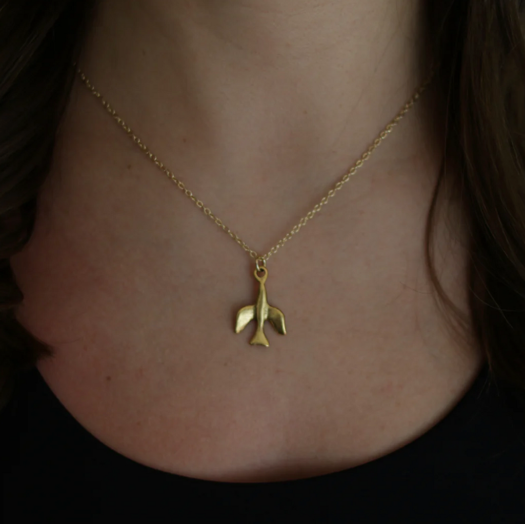 PEACE NECKLACE WITH DOVE