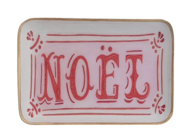 HOLIDAY ENAMELED METAL TRAY - 3 STYLES