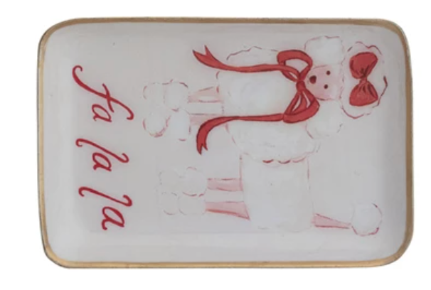 HOLIDAY ENAMELED METAL TRAY - 3 STYLES