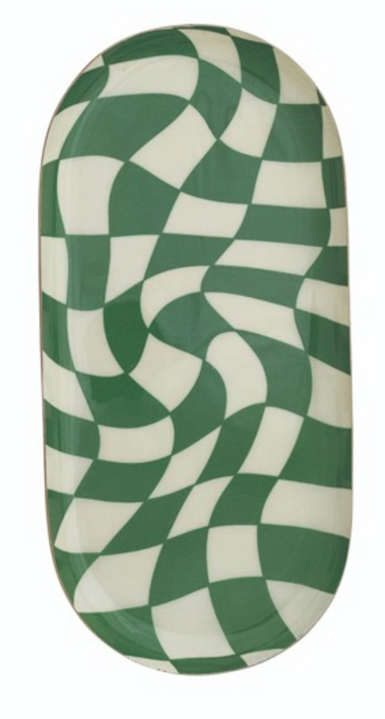 OVAL ENAMEL TRAY - 2 STYLES
