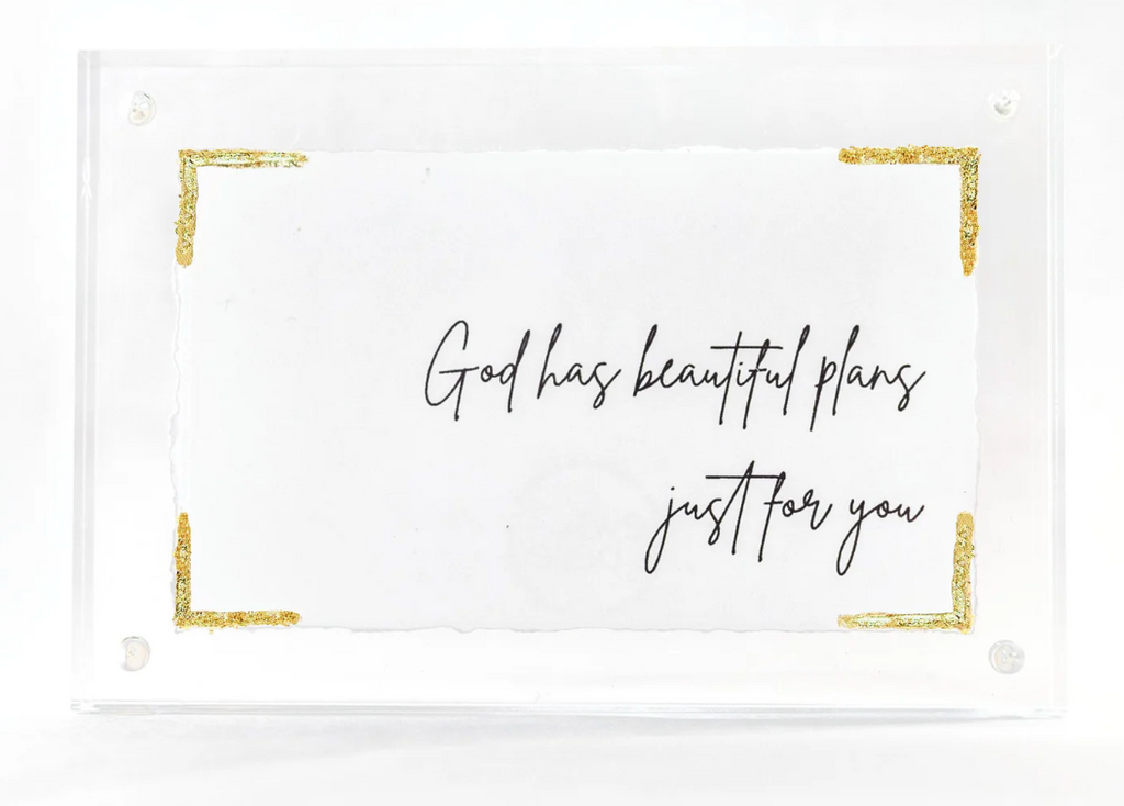 4X6 ACRYLIC FRAMED SCRIPTURE - 2 STYLES