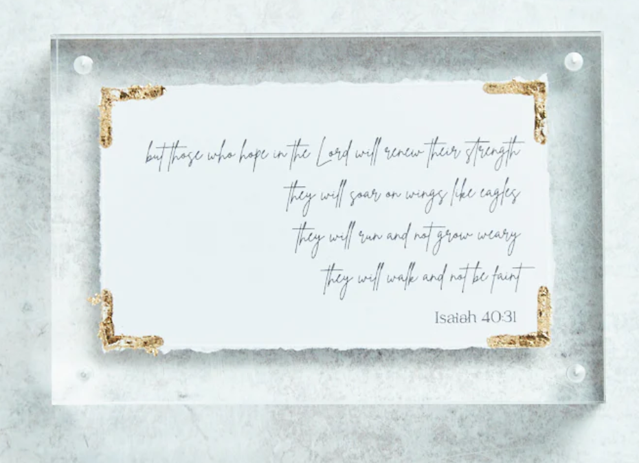 4X6 ACRYLIC FRAMED SCRIPTURE - 2 STYLES