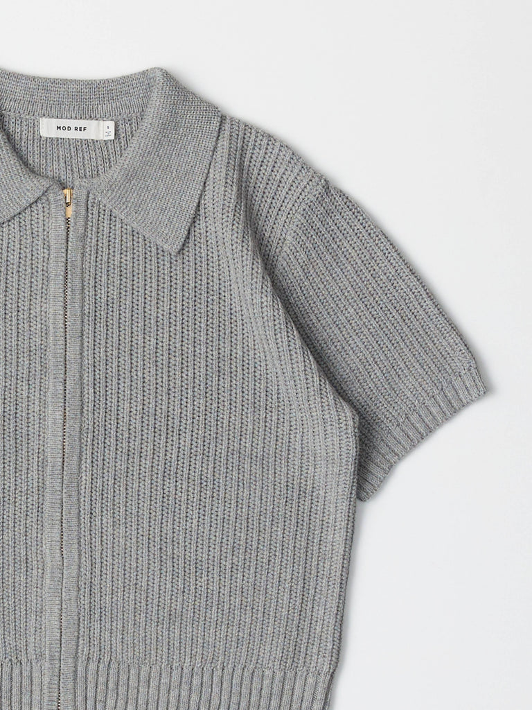 NADIA TOP -  HEATHER GREY