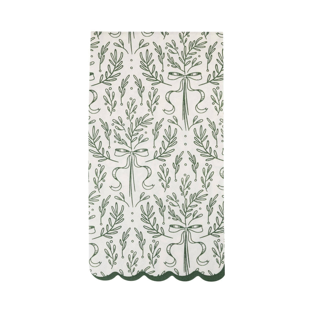 GREEN BOUGH PATTERN DINNER NAPKINS