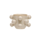 Stoneware Planter w/ Orbs, Reactive Glaze (Holds 3" Pot) (Each One Will Vary)