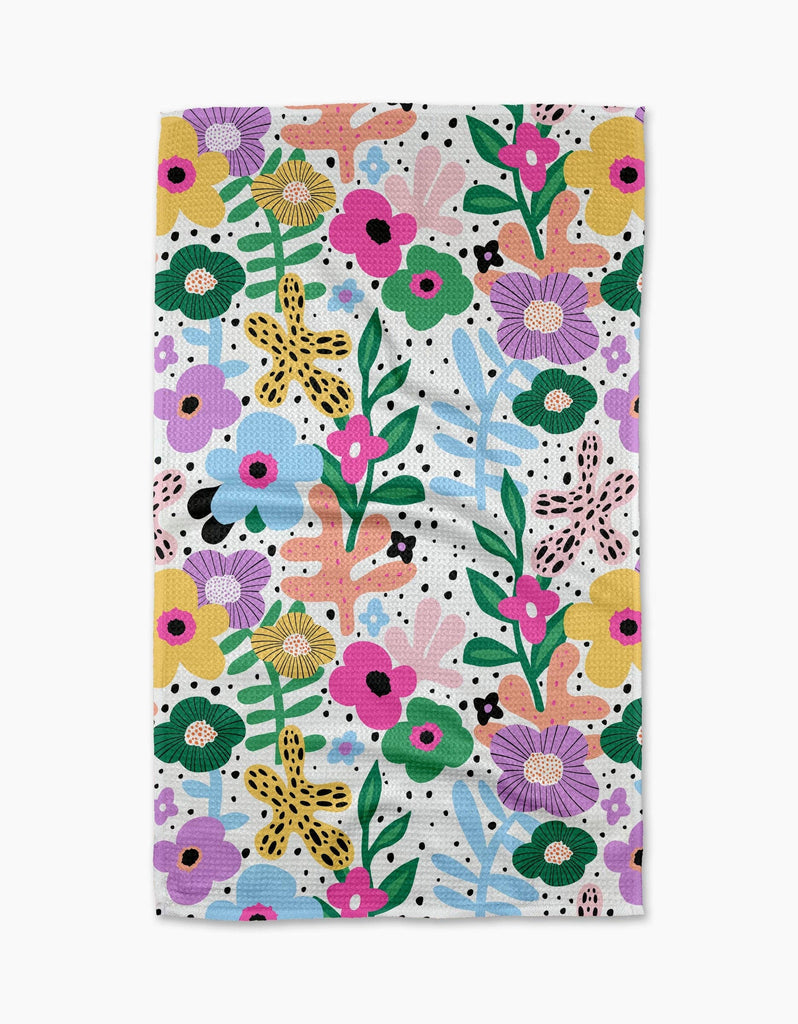 ABSTRACT BOTANICALS TEA TOWEL