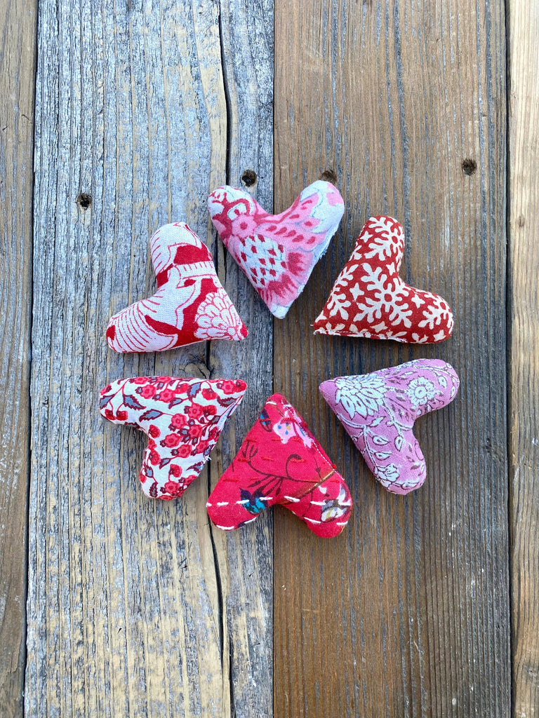 PINK AND RED MINI LAVENDER HEART SACHETS