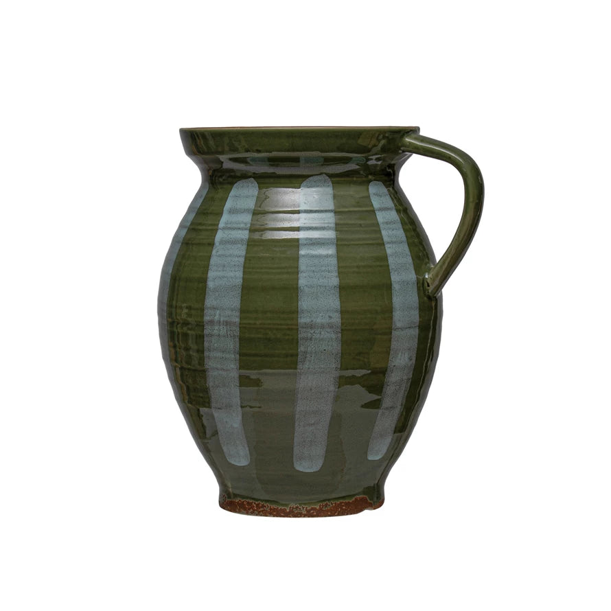 HAND PAINTED STONEWARE PITCHER - IN STORE PICK UP ONLY!