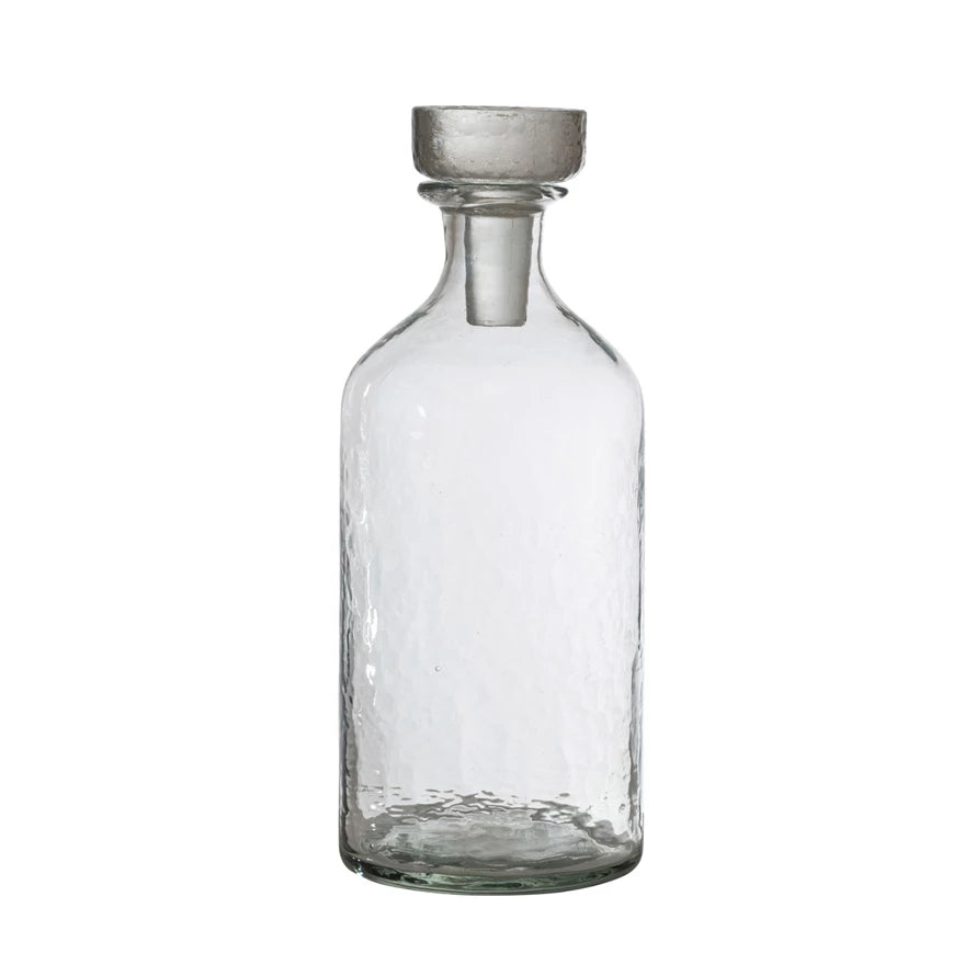 HAMMERED GLASS DECANTER 20 OZ.- IN STORE PICK UP ONLY!