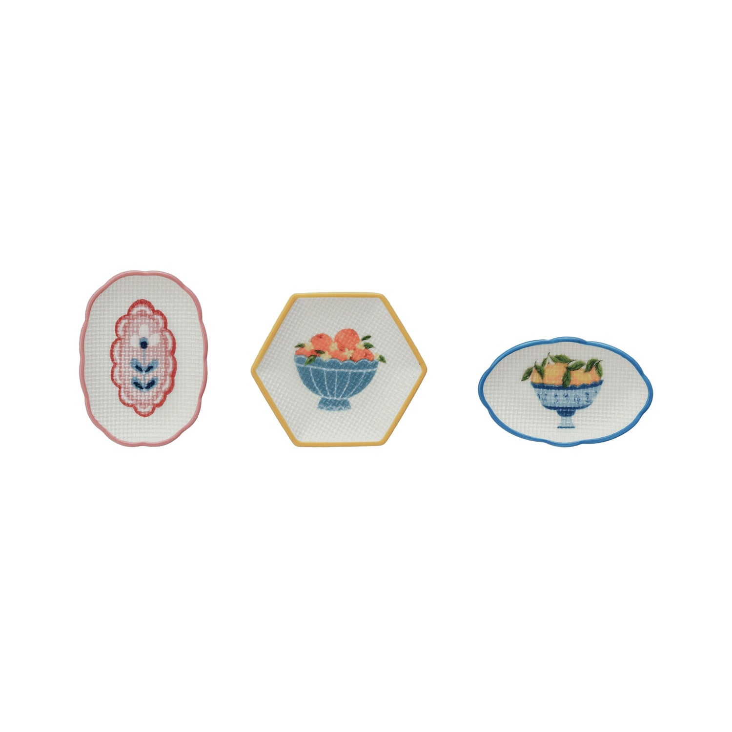 Textured Stoneware Dish, Multi Color, 3 Styles ©