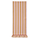 Woven Cotton Striped Table Runner w/ Ruffle & Ric Rac Trim